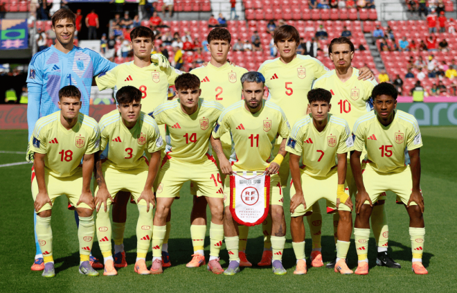 Once titular de la selección sub 20 frente a Marruecos (FOTO: SeFutbol).