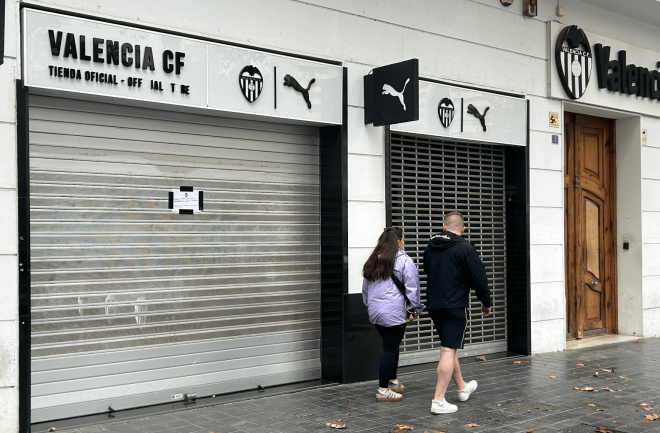 El Valencia CF cerró su tienda oficial