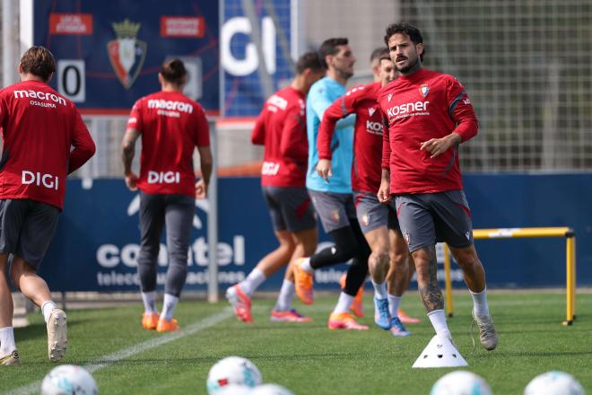 Rubén García, en un entrenamiento de Osasuna (Foto: CAO).
