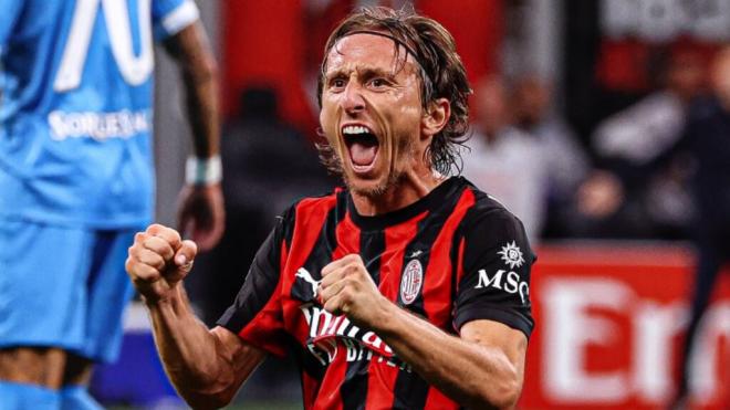 Luka Modric en el AC Milan (Redes Sociales)