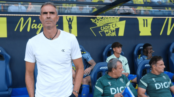 Gaizka Garitano, en el Cádiz-Ceuta (Foto: LaLiga).