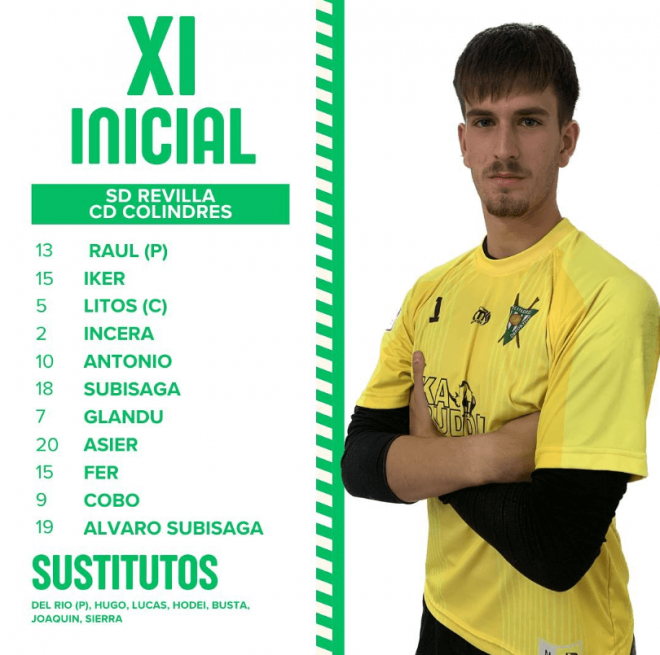 Raúl Ramírez, en el once del Colindres ante el Revilla (Foto: CD Colindres).