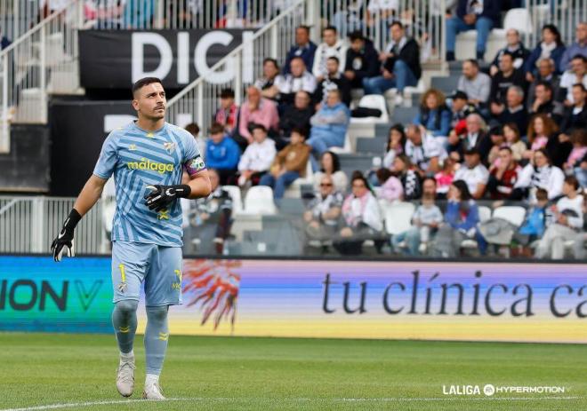 Alfonso Herrero, en un partido del Burgos-Málaga (FOTO: LALIGA).