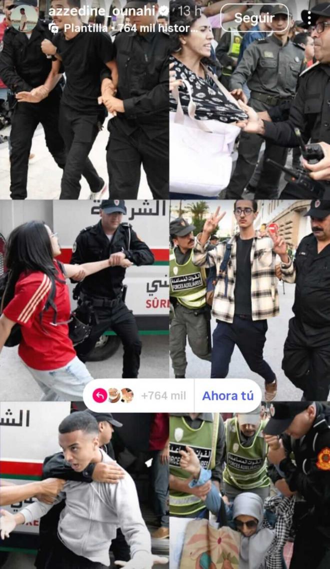 Azzedine Ounahi apoya las protestas en Marruecos.