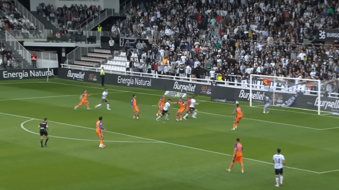 El gol del Burgos al Málaga dejó señalado a Josué Dorrio.