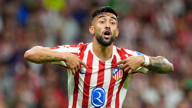 Nico González en un partido con el Atlético de Madrid (Cordon Press)