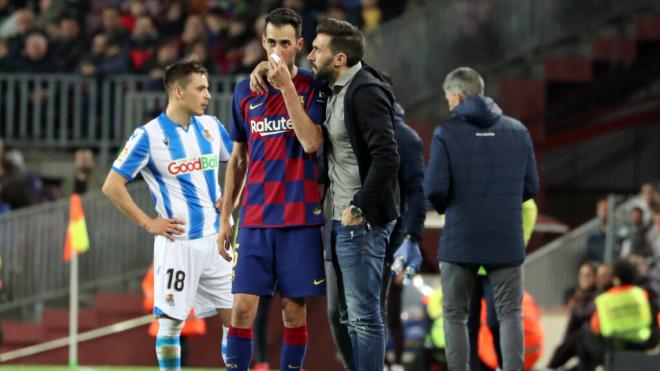 Sergio Busquets es el mejor de todos los tiempos en su puesto para Eder Sarabia (foto: Cordon Press