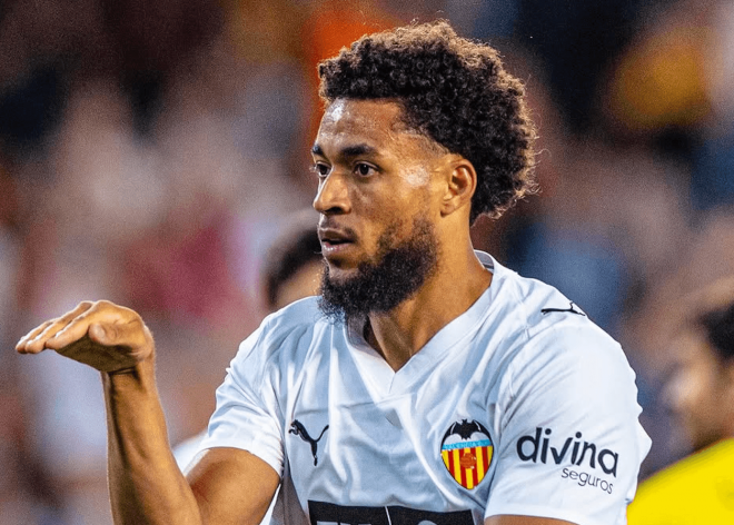 Gol de Danjuma hasta el Oviedo (Foto: Valencia CF)