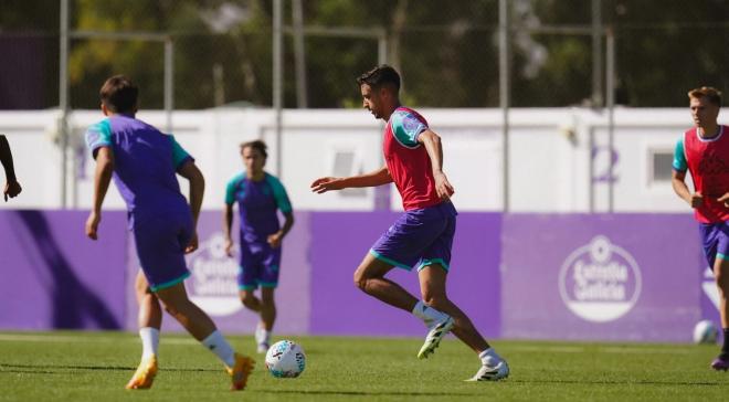 Jaouab, en un entrenamiento (Foto: Real Valladolid).