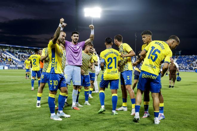 Jesé Rodríguez celebra el triunfo de Las Palmas en Leganés (Foto: LALIGA).