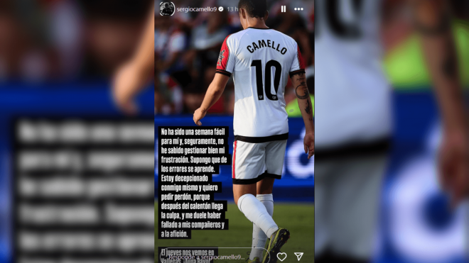 La publicación de Sergio Camello en Instagram.