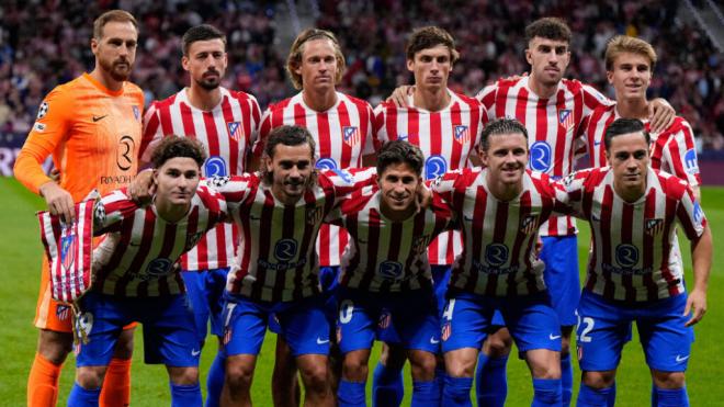 El once titular del Atlético de Madrid ante el Frankfurt (Cordon Press)