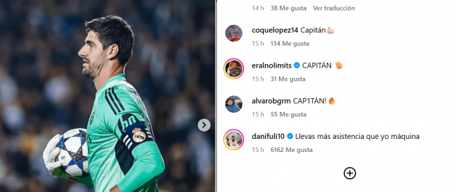 La respuesta de Ceballos a Courtois (Foto: Instagram)