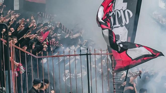 Los ultras del Shkëndija (Redes Sociales)
