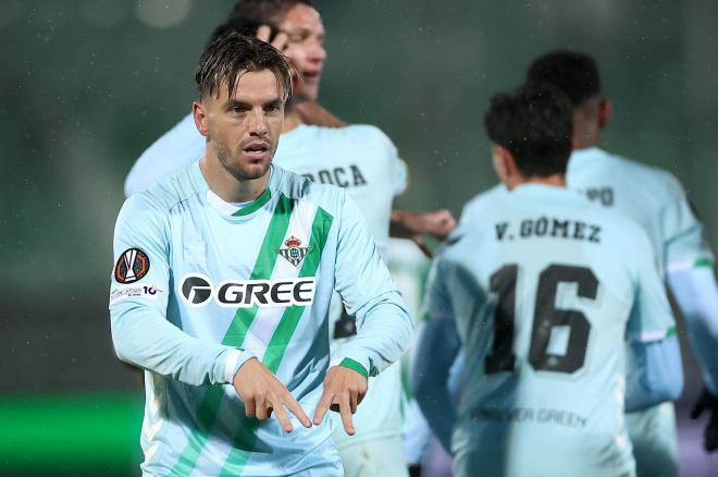 Lo Celso, celebrando su gol ante el Ludogorets (Foto: EFE).