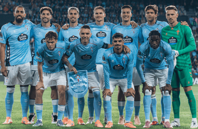 Once titular ante el PAOK (Foto: Celta).