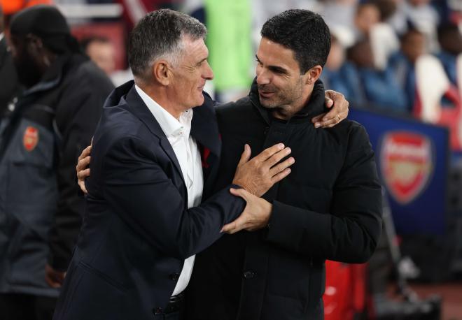 Mikel Arteta y José Luis Mendilibar (Foto: EFE).