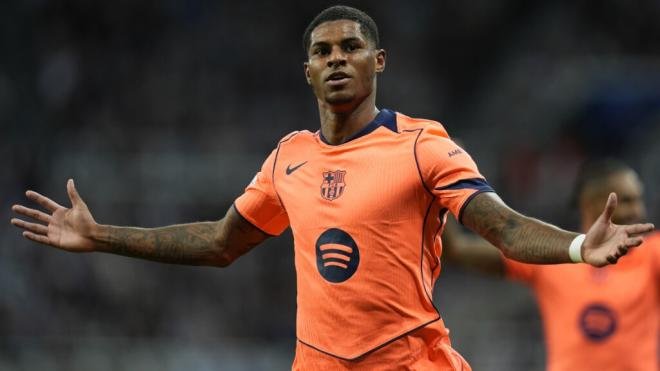 Marcus Rashford en el Newcastle - Barça de Champions (Foto: Europa Press)