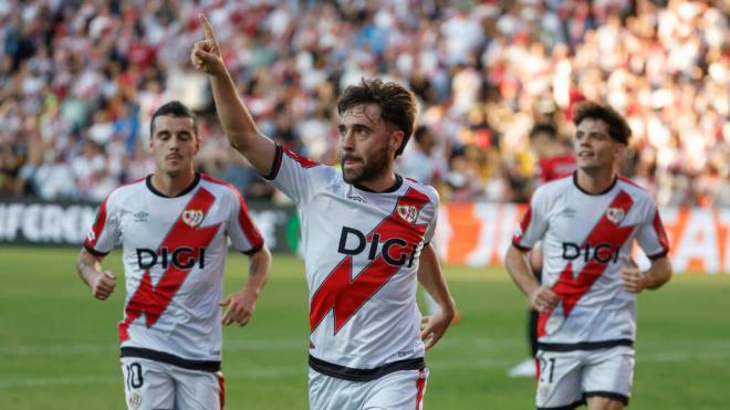 Unai López celebrando su gol en Conference League (Fuente: EFE)