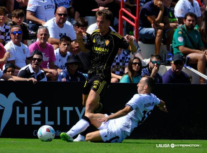 Paulino, en un partido del Real Zaragoza (FOTO: LALIGA).