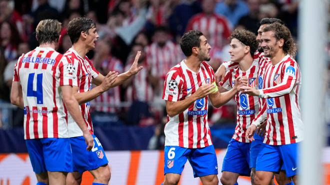 Los jugadores del Atlético de Madrid en Champions League (Fuente: Europa Press)