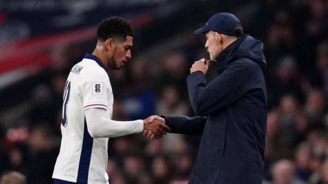 Jude Bellingham y Thomas Tuchel en un partido con Inglaterra (Fuente: Cordon Press)