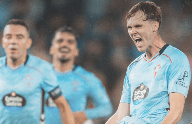 Williot Swedberg celebra su gol ante el PAOK (Foto: Celta).