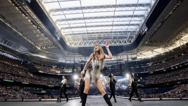 Taylor Swift, en el Bernabéu (Foto: Reuters)