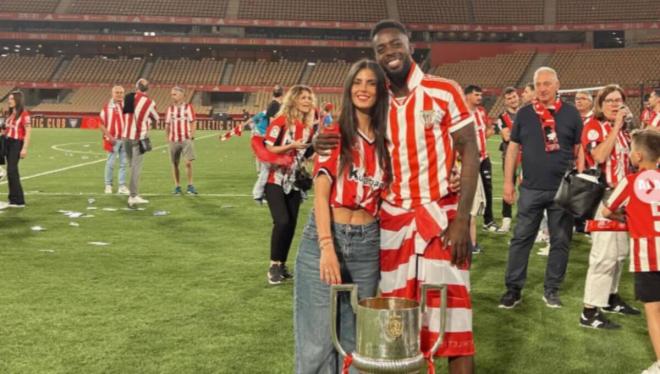 Iñaki Williams junto a su pareja Patricia Morales (FOTO: Instagram).