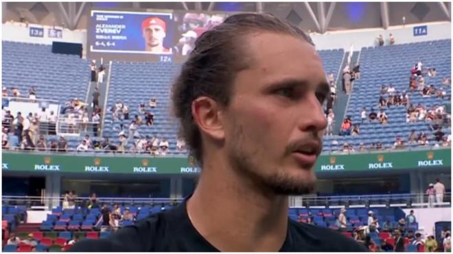 Alexander Zverev, en el Masters 1.000 de Shanghai. (X)