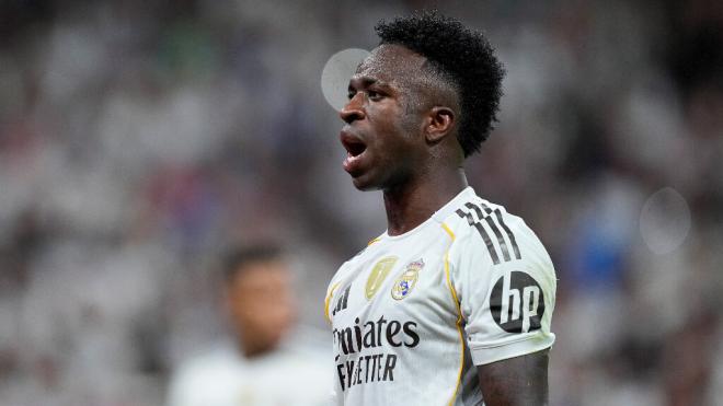Vinicius celebrando ante el Villarreal (Europa Press)