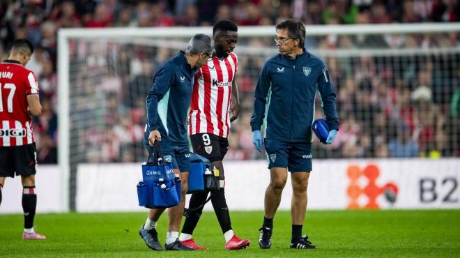 Lesión de Iñaki Williams en San Mamés ante el Mallorca (Foto: Athletic Club).