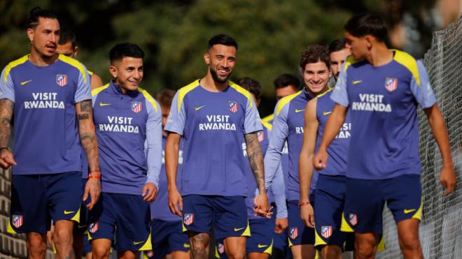 La plantilla del Atlético de Madrid en un entrenamiento ('X' Atleti)