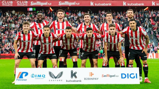 El once que sacaba Valverde en San Mamés ante el Mallorca (Foto: Athletic Club).