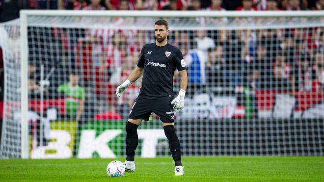 Unai Simón, en San Mamés, ante el Mallorca (Foto: Athletic Club).