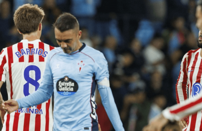 Iago Aspas ante el Atlético de Madrid (Foto: LaLiga).