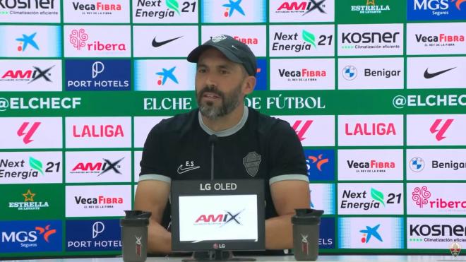 Eder Sarabia, en rueda de prensa.
