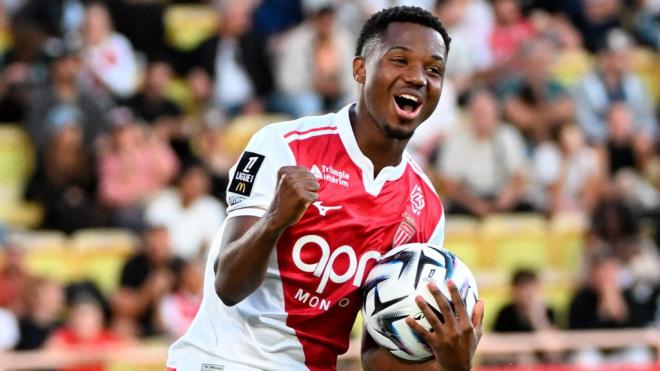 Ansu Fati celebra un nuevo gol (Mónaco)