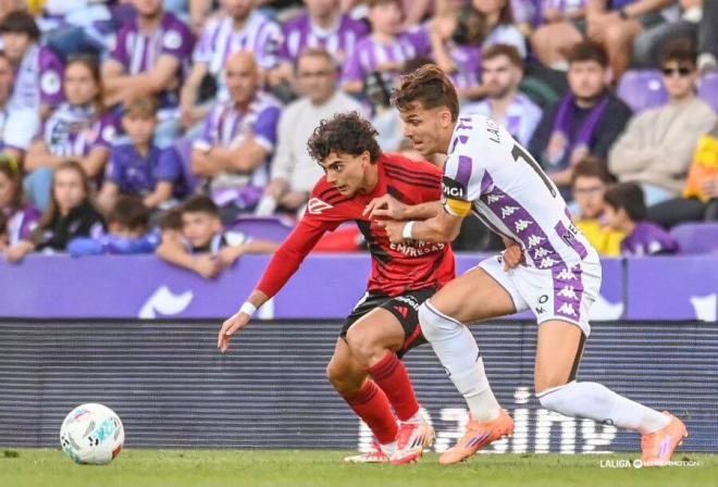 Iván Alejo, ante el Mirandés.