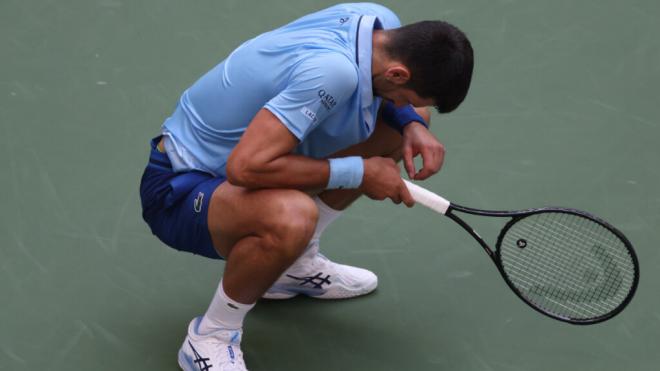 Novak Djokovic agotado en el US Open (Cordon Press)