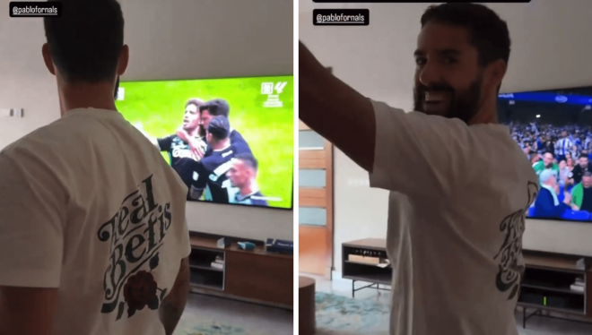 Isco Alarcón celebra la remontada del Real Betis ante el Espanyol