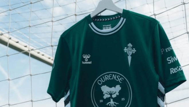Camiseta del Celta ante la Selección de Ourense (Foto: RCCV).