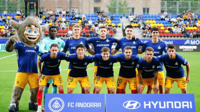 El once del FC Andorra ante el Leganés (Foto: LaLiga).