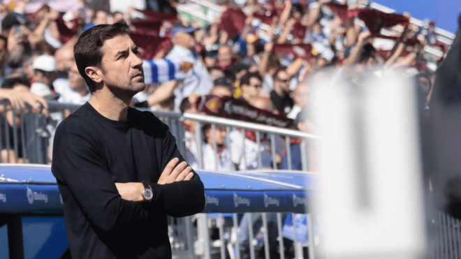 Gabi Fernández, durante el Real Zaragoza-Córdoba (Foto: LaLiga).