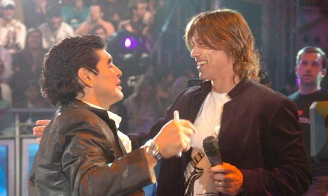 Diego Armando Maradona y Matías Almeyda.