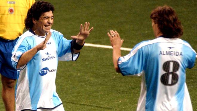 Diego Armando Maradona y Matías Almeyda.