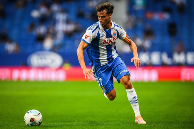 Javi Puado, en un partido con el Espanyol (Foto: Cordon Press).