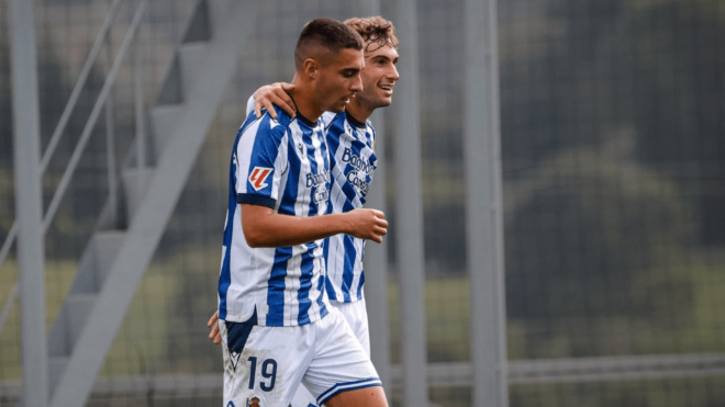 Jon Karrikaburu, en el Real Sociedad-Osasuna amistoso (Foto: RS).