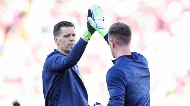 Szczesny y Ter Stegen en un entrenamiento (Fuente: Cordon Press)
