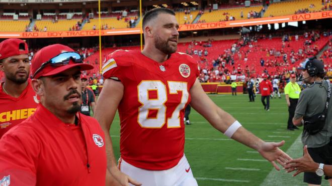Travis Kelce en un partido de la NFL (Cordon Press)